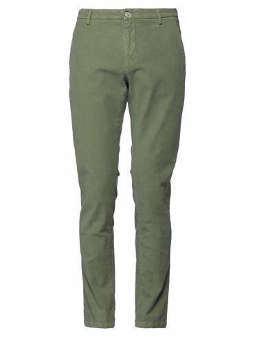 Aglini Man Pants Military green Cotton, Elastane Cover