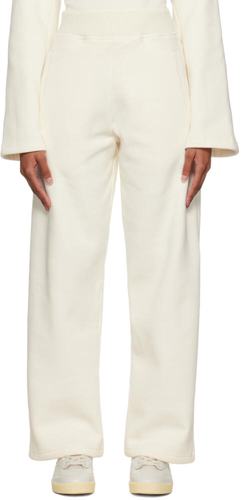 VAARA White Ribbed Lounge Pants Cover