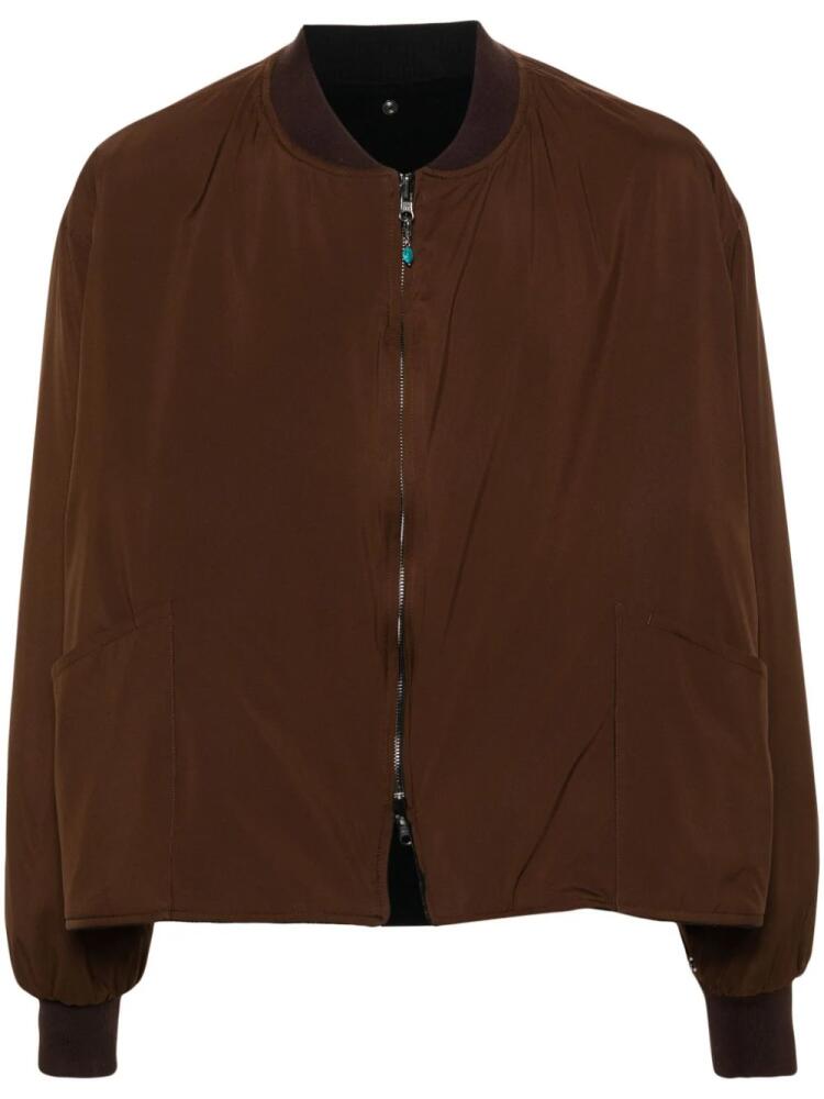 4SDESIGNS reversible cropped bomber jacket - Brown Cover