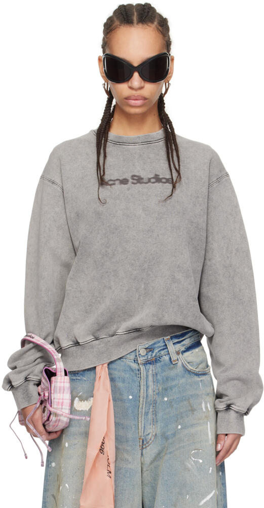 Acne Studios Gray Blurred Sweatshirt Cover