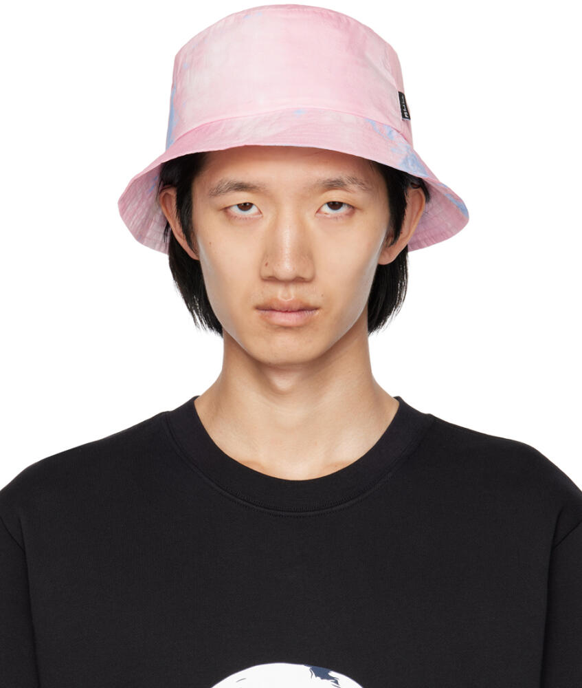 PS by Paul Smith Pink & Blue Tie-Dye Bucket Hat Cover