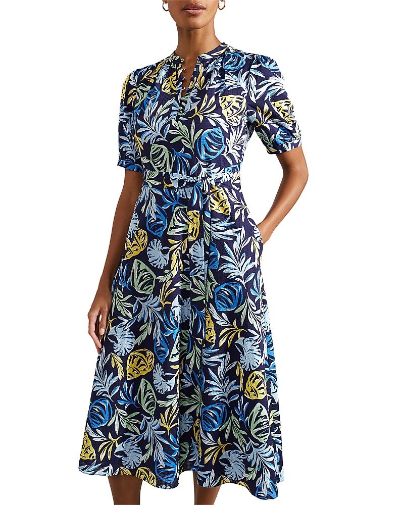 Hobbs London Merle Printed Midi Dress Cover