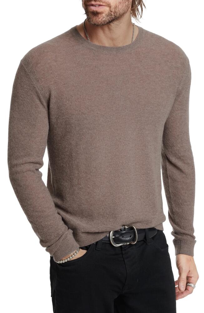 John Varvatos Alessio Cashmere & Cotton Sweater in Mushroom Cover