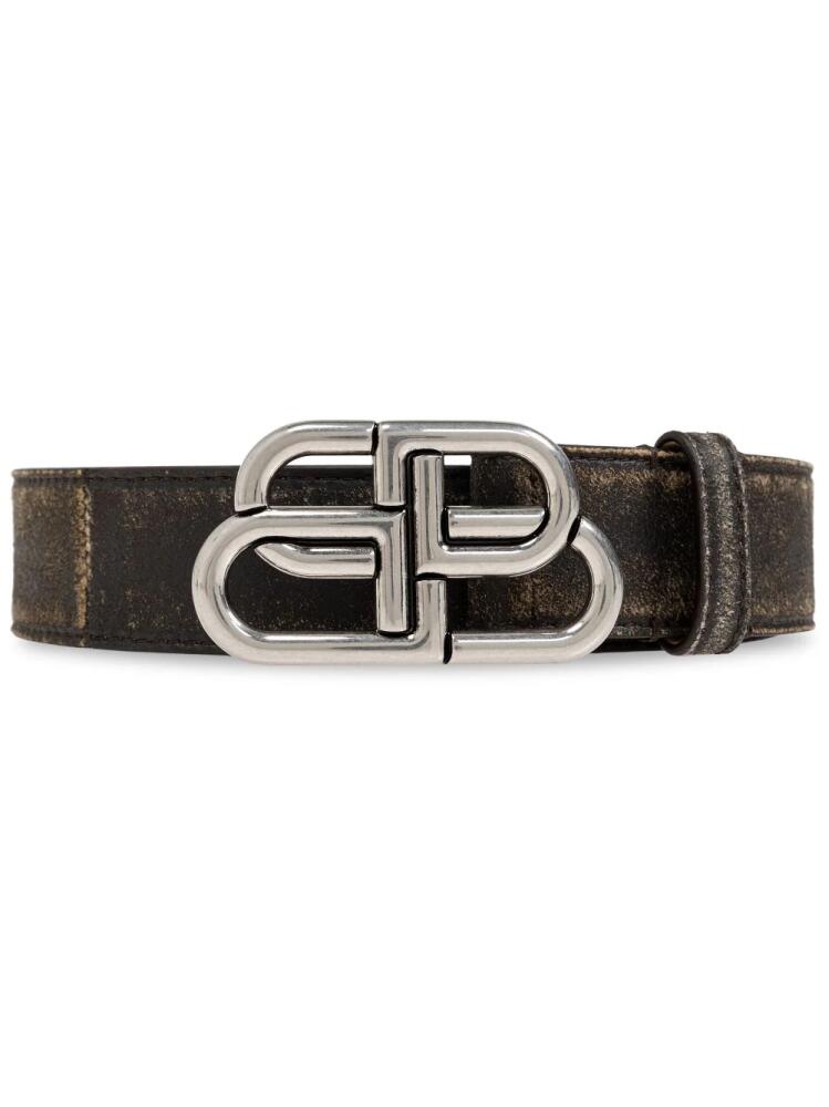 Balenciaga BB logo-buckle belt - Brown Cover