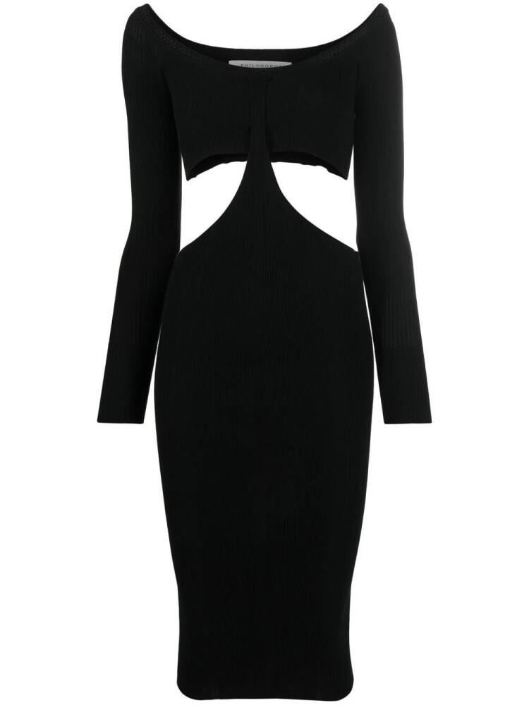 Philosophy Di Lorenzo Serafini cut-out detail knit dress - Black Cover