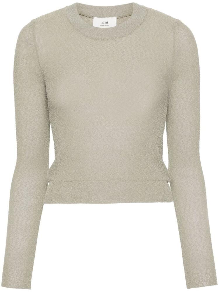 AMI Paris bouclé knitted jumper - Green Cover