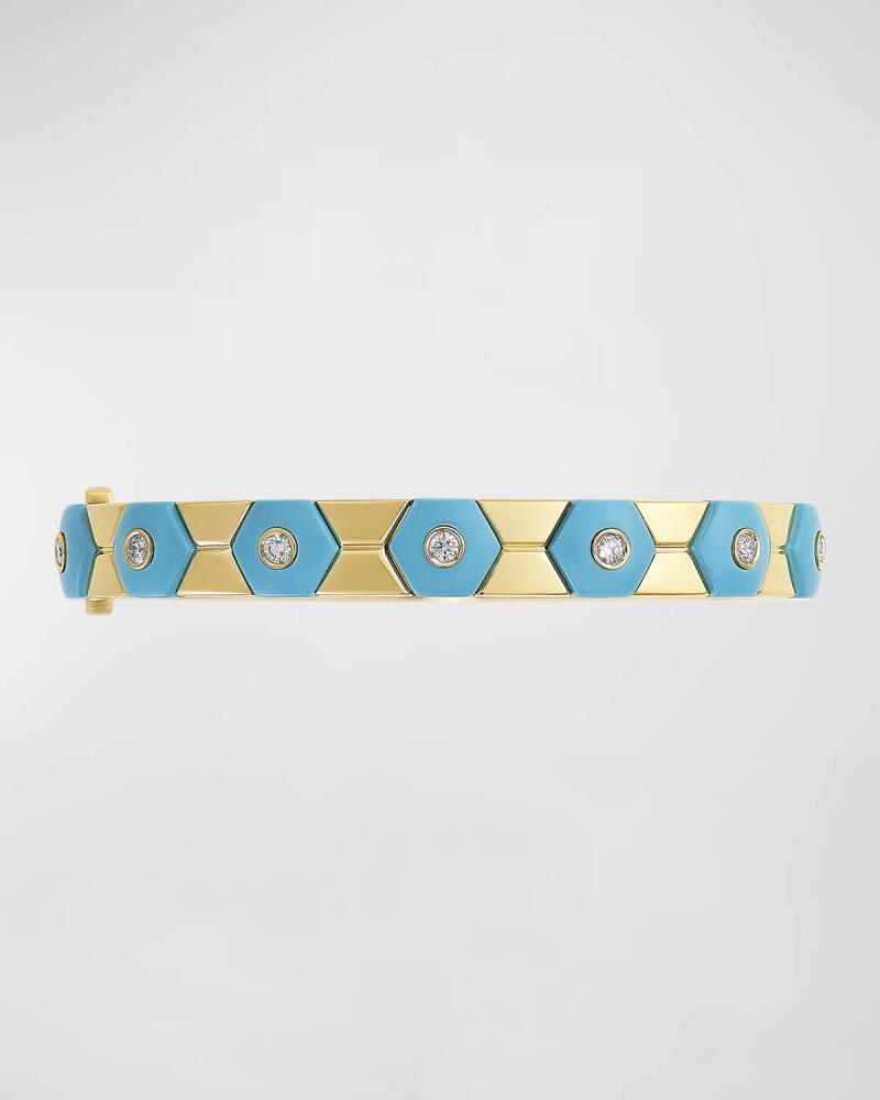 Miseno Baia Sommersa Turquoise and Diamond Bangle Bracelet Cover