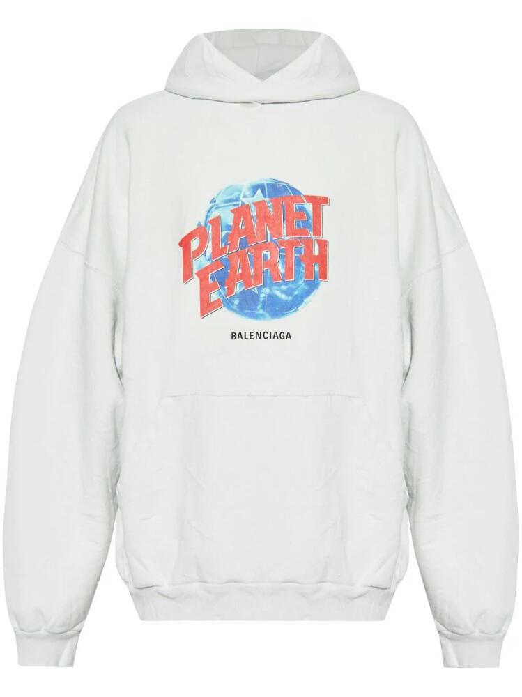 Balenciaga Planet Earth hoodie - White Cover