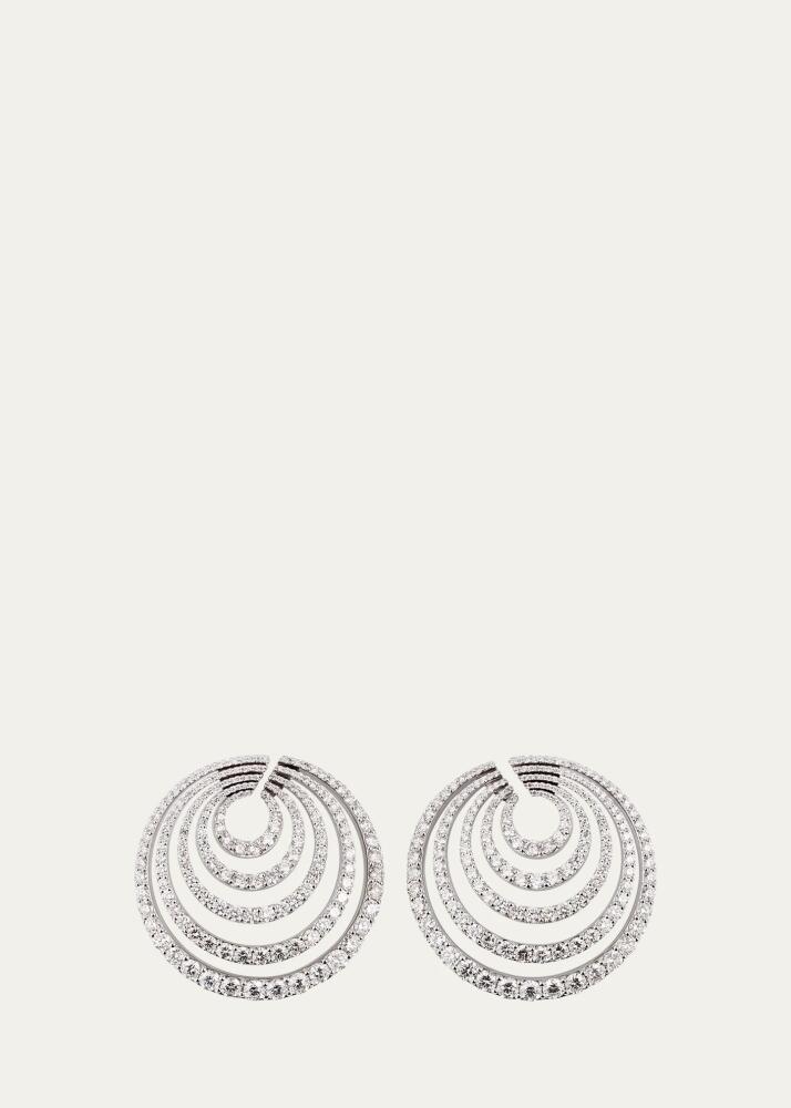 Bayco White Gold Spiral Earrings with Diamonds Cover