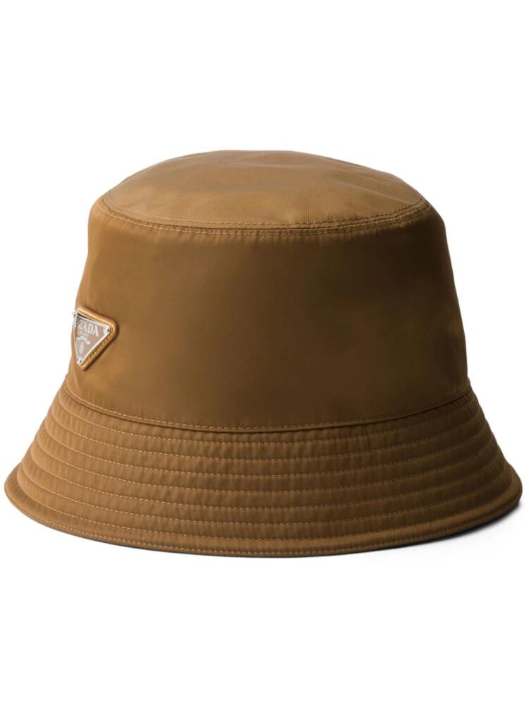 Prada round cotton bucket hat - Neutrals Cover