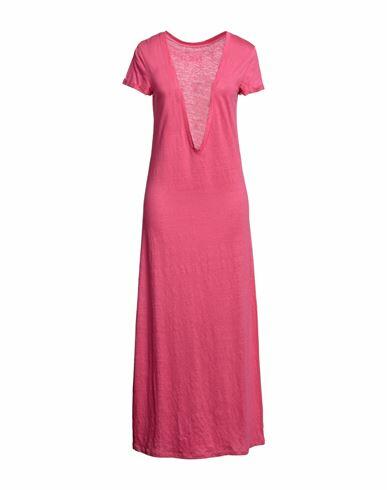 Majestic Filatures Woman Midi dress Fuchsia Linen, Elastane Cover