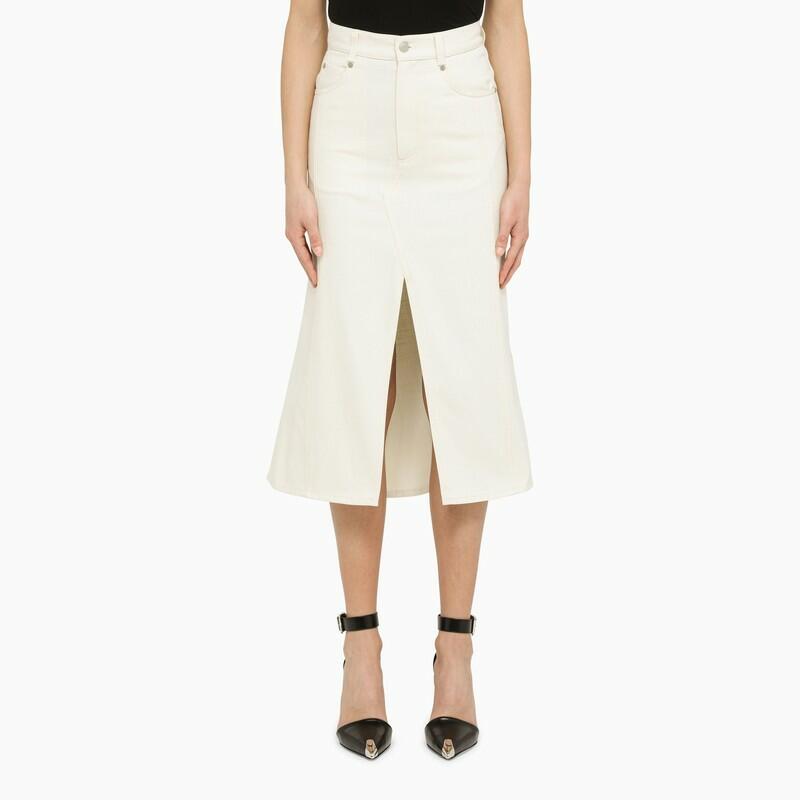 Alexander McQueen Ivory denim pencil skirt Cover