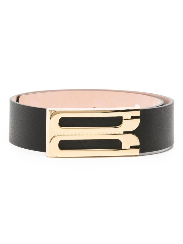 Victoria Beckham logo-plaque leather belt - Black Cover