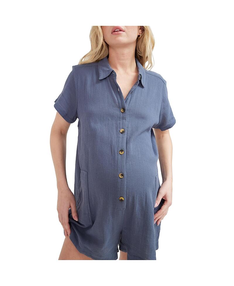 Hatch Collection The Lenora Maternity Short Romper Cover