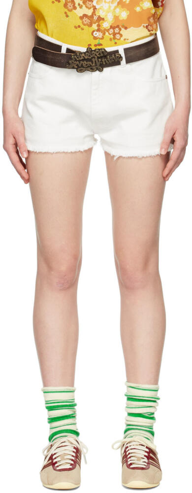 ERL White Denim Shorts Cover