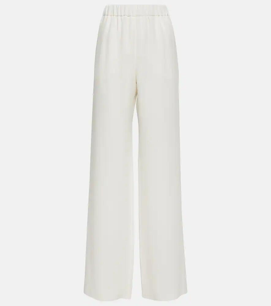 Valentino High rise silk wide-leg pants Cover