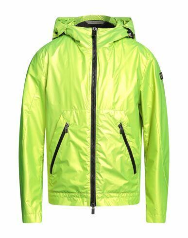 Canali Man Jacket Acid green Polyurethane, Polyamide Cover