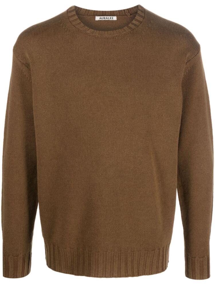 Auralee crew-neck wool jumper - Brown Cover