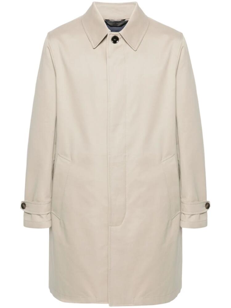 Brioni cotton coat - Neutrals Cover