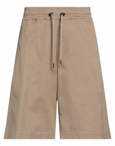 Neil Barrett Man Shorts & Bermuda Shorts Khaki Cotton, Elastane Cover