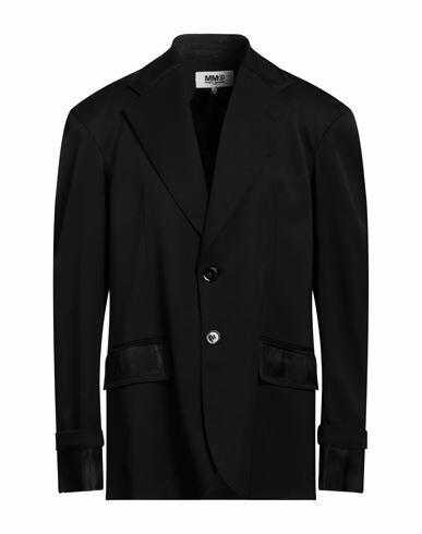 Mm6 Maison Margiela Man Blazer Black Polyester, Virgin Wool, Elastane Cover