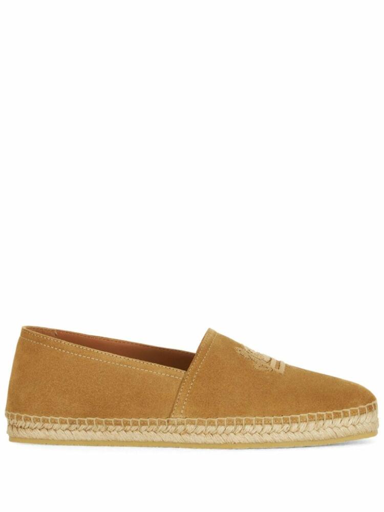 ETRO logo-embroidered suede espadrilles - Brown Cover