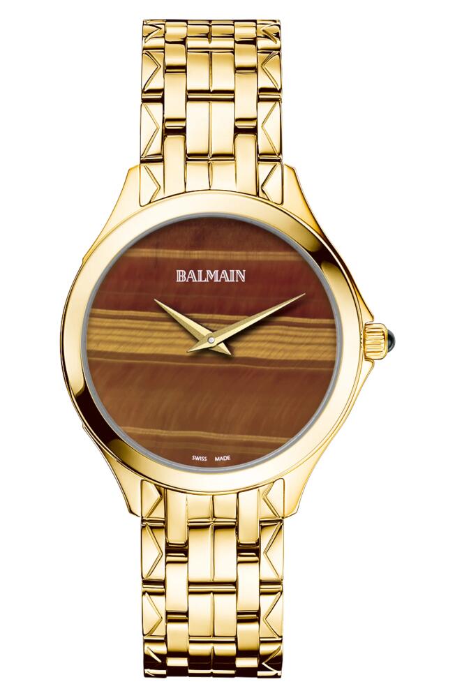 BALMAIN WATCHES Flamea Bracelet Watch, 34mm in Gold/Brown Cover