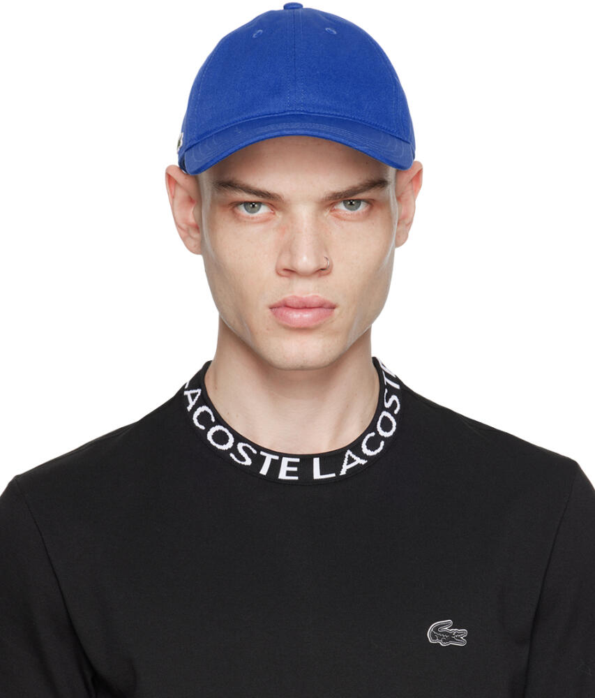 Lacoste Blue Unisex Organic Cotton Twill Cap Cover