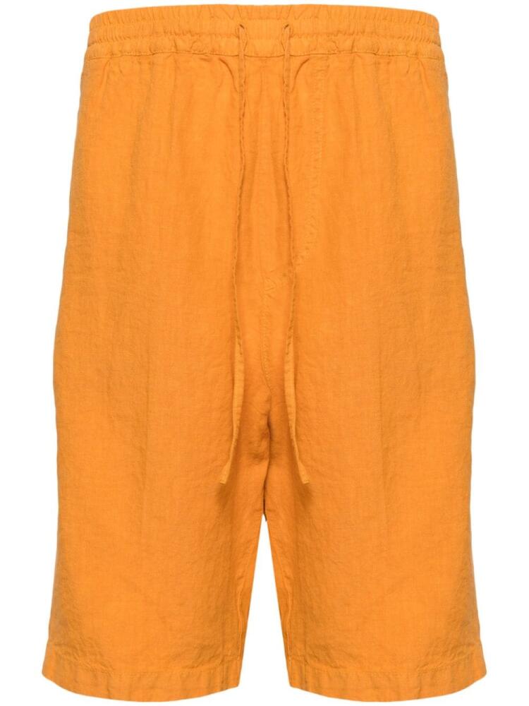 120% Lino linen bermuda shorts - Orange Cover