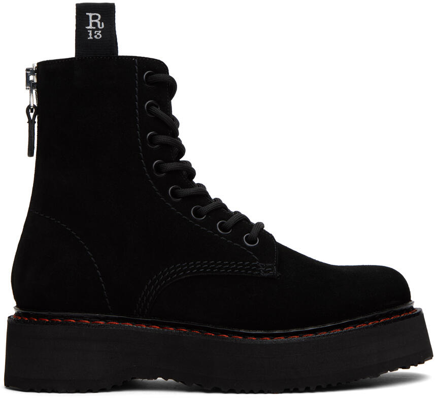 R13 Black Single Stack Boots Cover