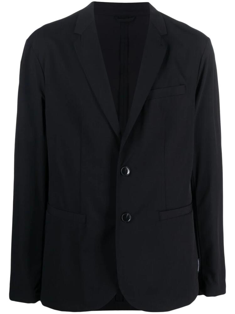 Armani Exchange buttoned-up single-breasted blazer - Blue Cover