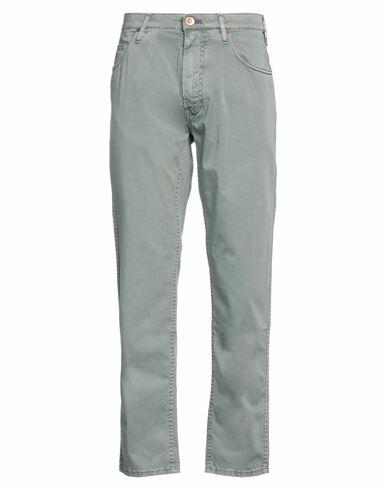 Hand Picked Man Pants Sage green Cotton, Elastane Cover