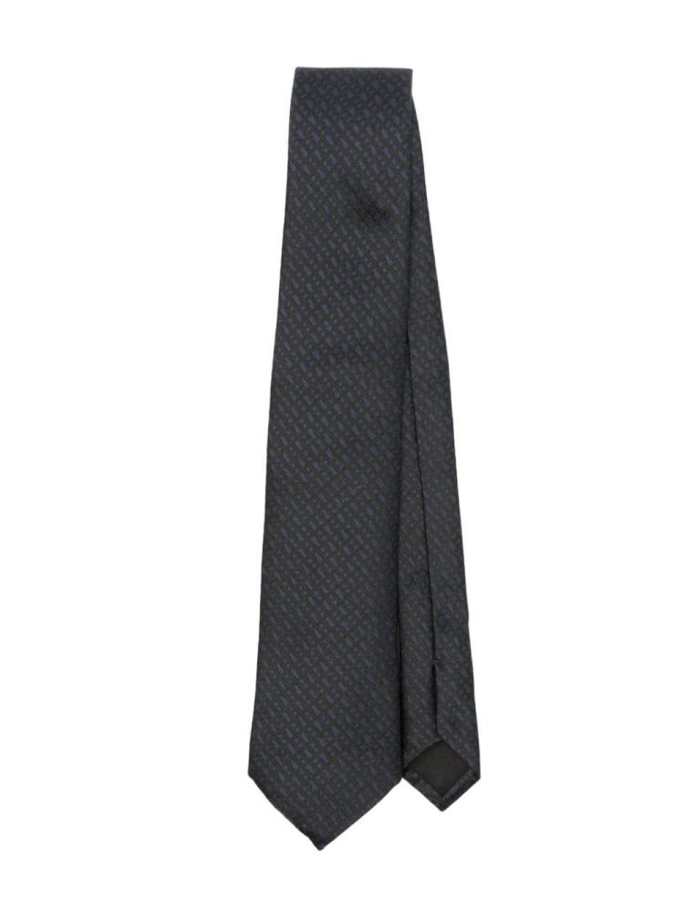 BOSS patterned-jacquard tie - Black Cover