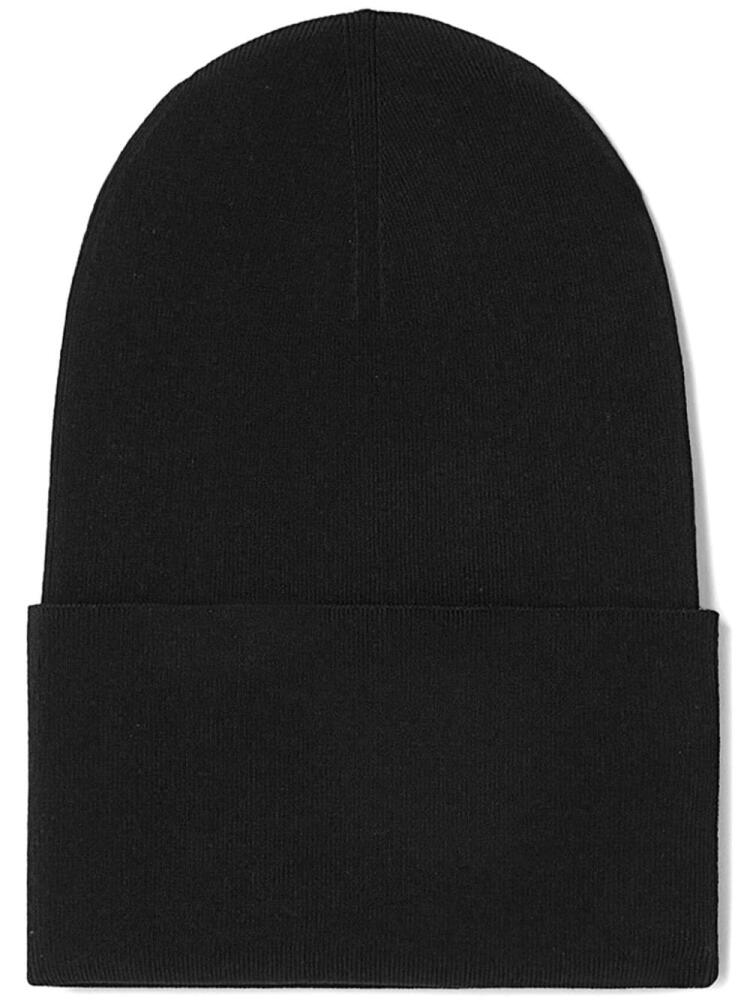 Jil Sander turn-up fine-knit beanie - Black Cover