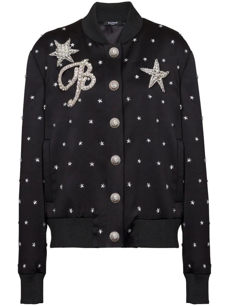 Balmain Stars embroidered bomber jacket - Black Cover