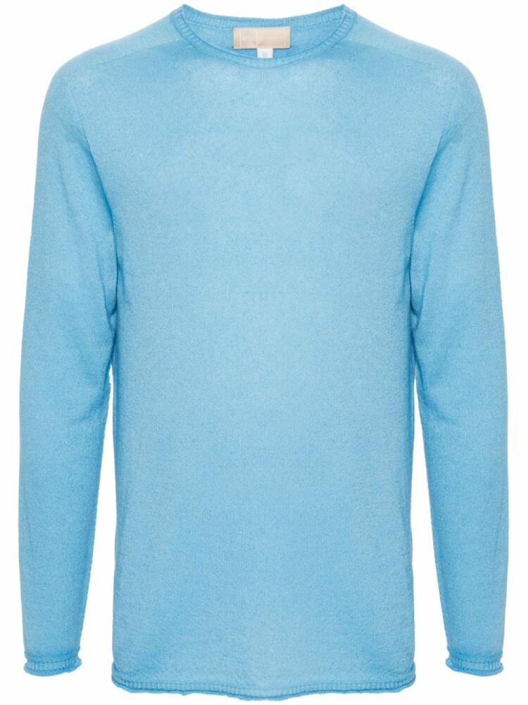 120% Lino cashmere fine-knit jumper - Blue Cover