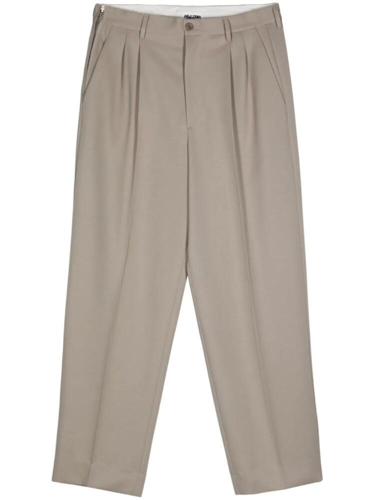 Magliano pleat-detail trousers - Neutrals Cover