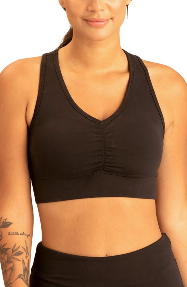 Threads 4 Thought Alanna Racerback Sports Bra in Jet Black Cover