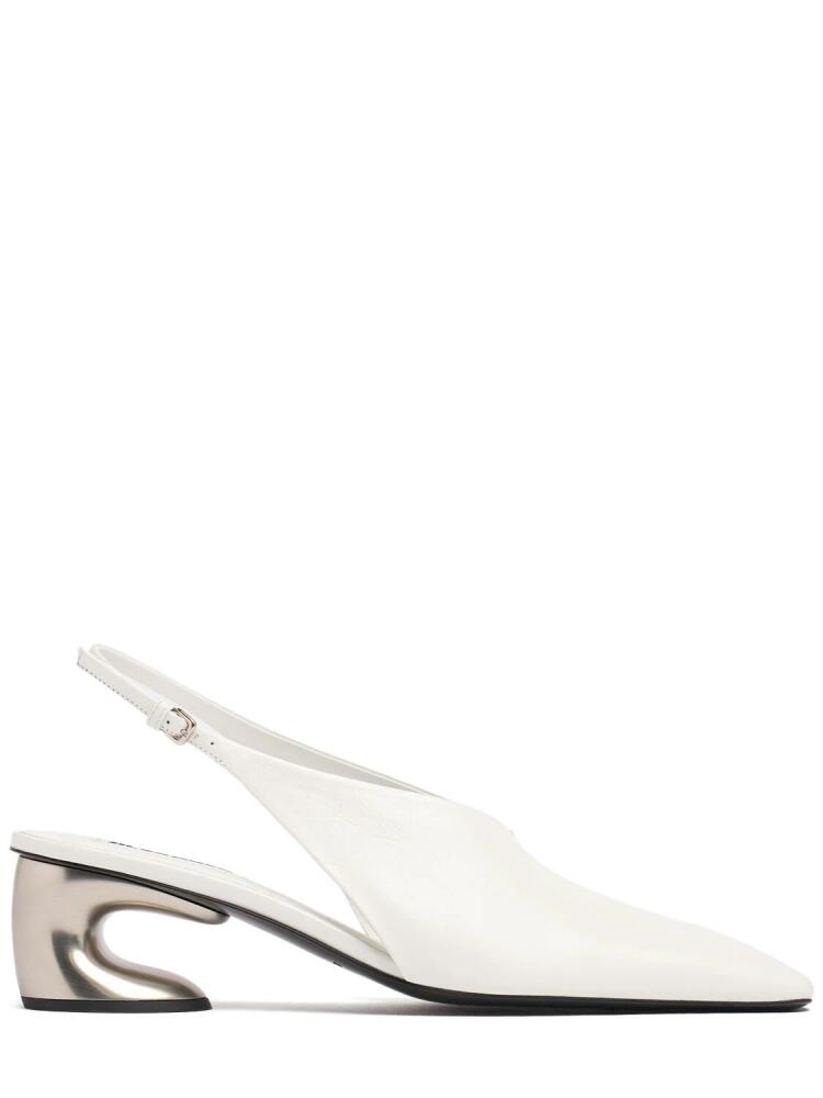 JIL SANDER 50mm Leather Slingback Pumps Cover