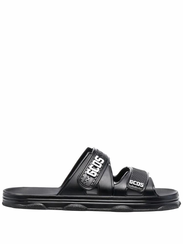 GCDS logo-strap sandals - Black Cover