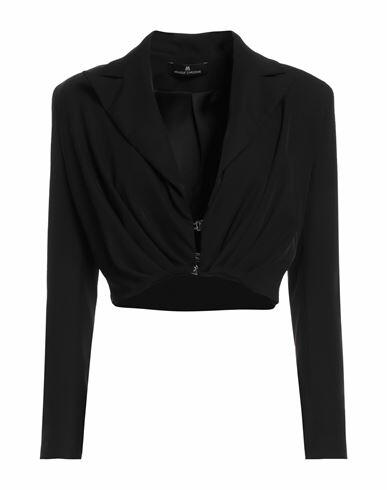 Monique Garçonne Woman Blazer Black Polyester, Elastane Cover