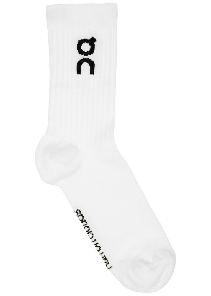 ON Logo Cotton-blend Socks - set of Three - White Cover