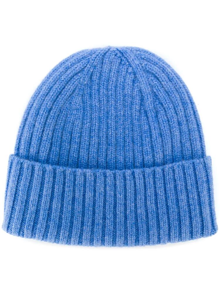 Dell'oglio ribbed-knit cashmere hat - Blue Cover