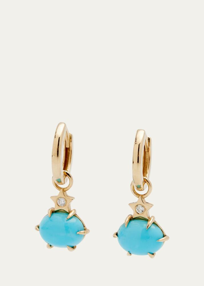 Andrea Fohrman Mini Cosmo Hoop Earrings in Turquoise Cover