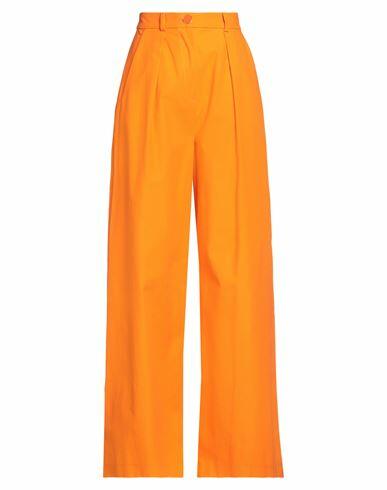 Rowen Rose Woman Pants Orange Cotton Cover