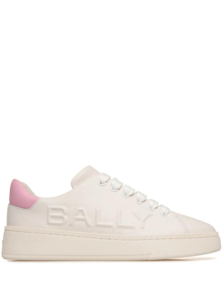 Bally logo-embossed leather sneakers - White Cover