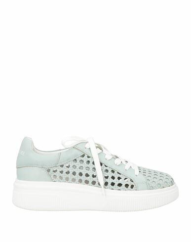 Emanuélle Vee Woman Sneakers Light green Leather Cover