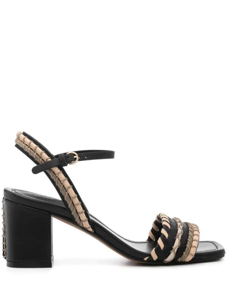 Ulla Johnson Sofia 70mm interwoven leather sandals - Black Cover