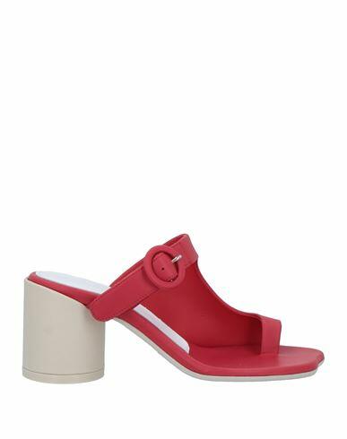 Mm6 Maison Margiela Woman Thong sandal Red Leather Cover