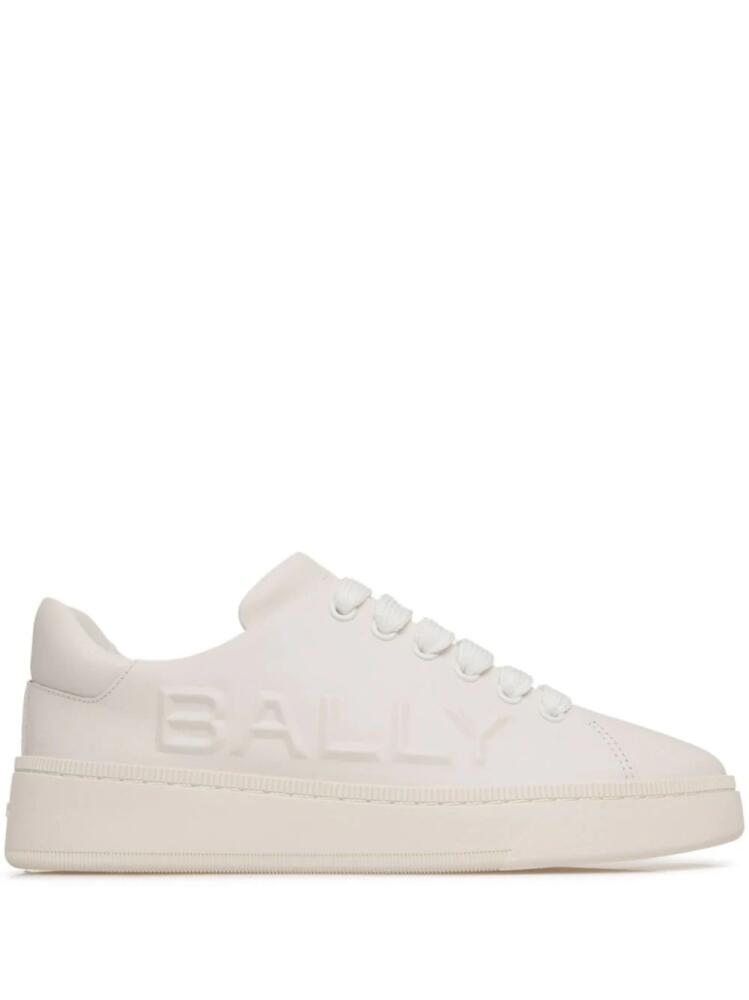 Bally logo-embossed leather sneakers - White Cover